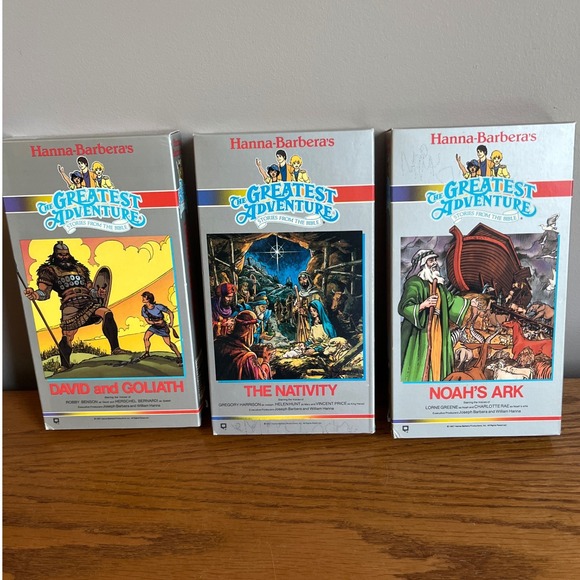 The Greatest Adventure Bible Stories The Nativity David Noah VHS‎ Hanna-Barbera - Picture 1 of 13